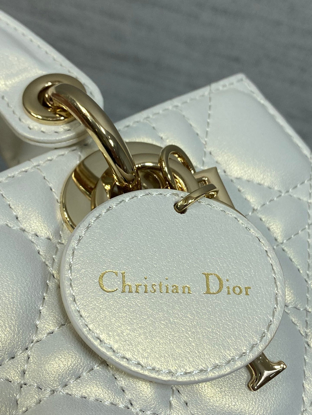 Dior Mini Lady D-Joy Bag - M0636 - Cannage Lambskin White - Default Title - View 5