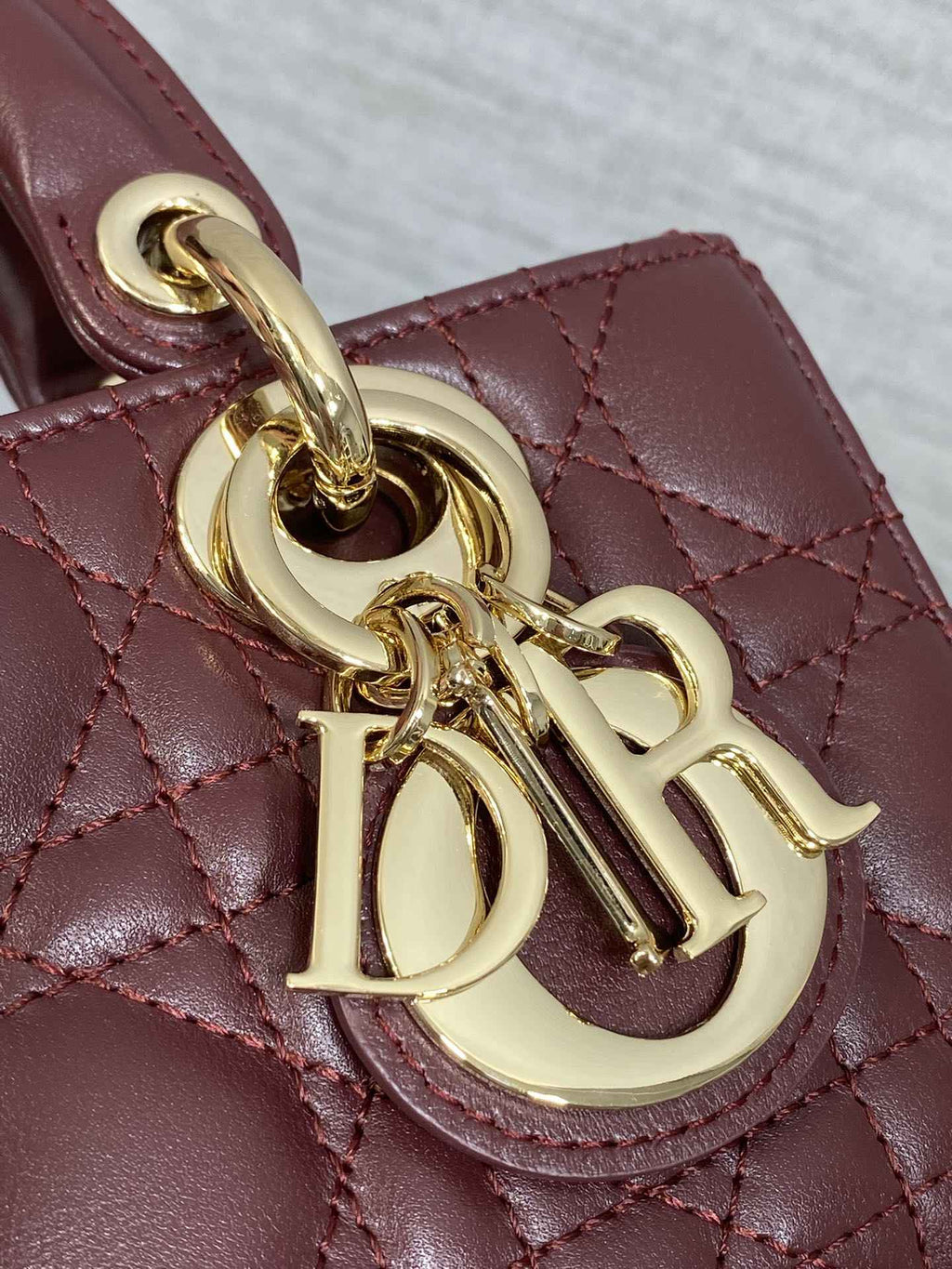Dior Mini Lady D-Joy Bag - Wine Red Cannage Lambskin - M0636 - Default Title - View 5