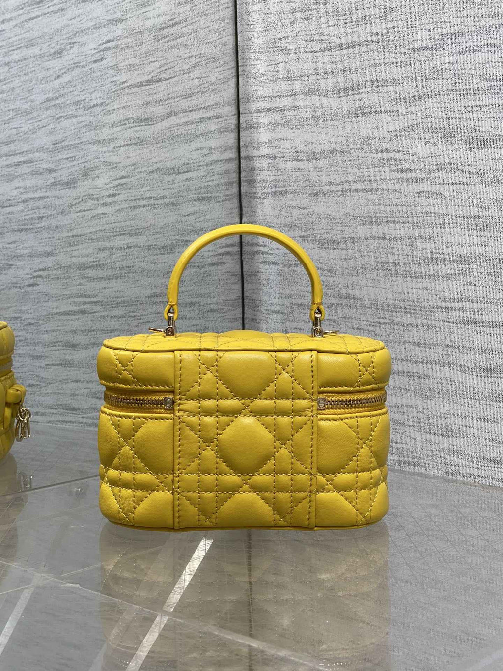 Dior Mini Vanity - S2603 - Yellow Cannage Lambskin - Default Title - View 3