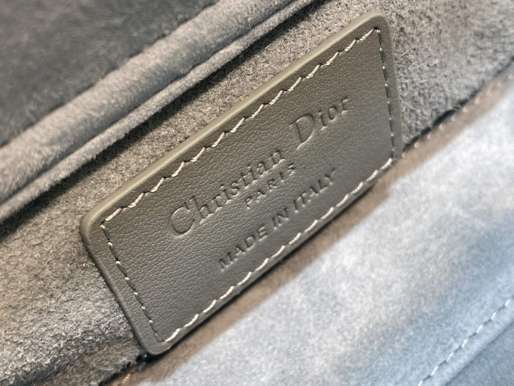 Dior S0910 Micro Lady D-Joy Bag Gray Cannage Calfskin with Diamond Motif - Default Title - View 10