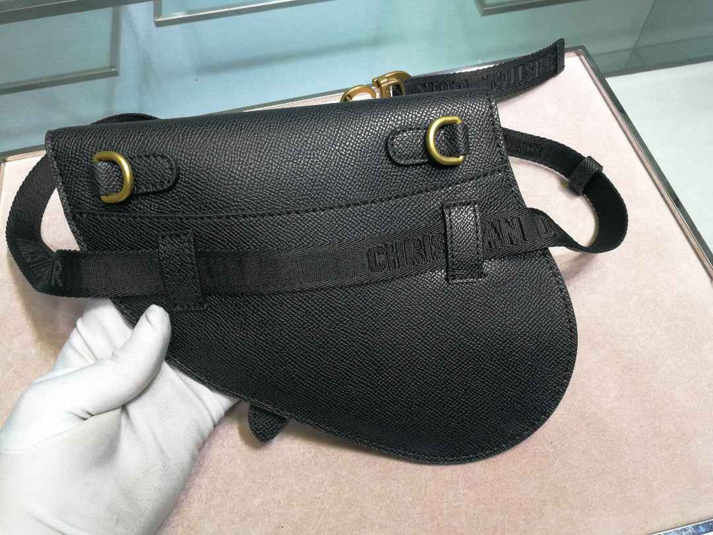 Dior S5632 Saddle Belt Bag Black grained calfskin - Default Title - View 2