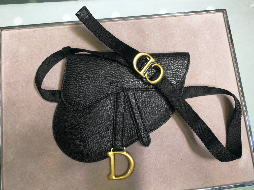 Dior S5632 Saddle Belt Bag Black grained calfskin - Default Title - View 8