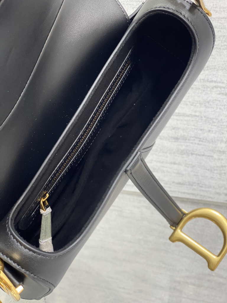 Dior Saddle Bag with Strap M0455 Black Smooth Calfskin - Default Title - View 8