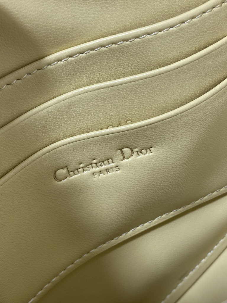Dior Saddle Shoulder Pouch S5909 Pastel Yellow Goatskin - Default Title - View 10