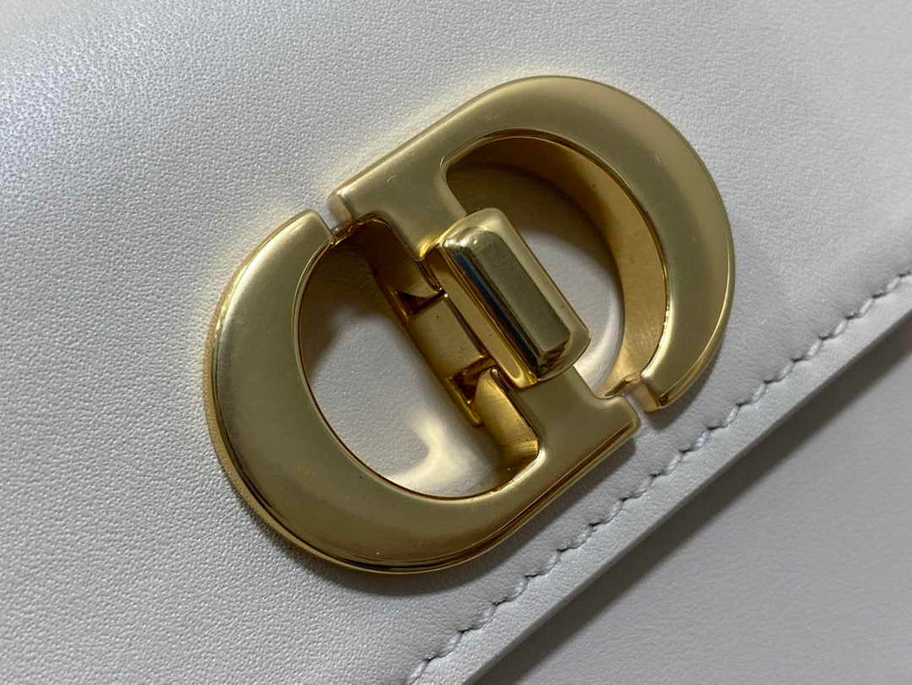 Dior Small 30 Montaigne Avenue Bag White Box Calfskin M9261 - Default Title - View 9