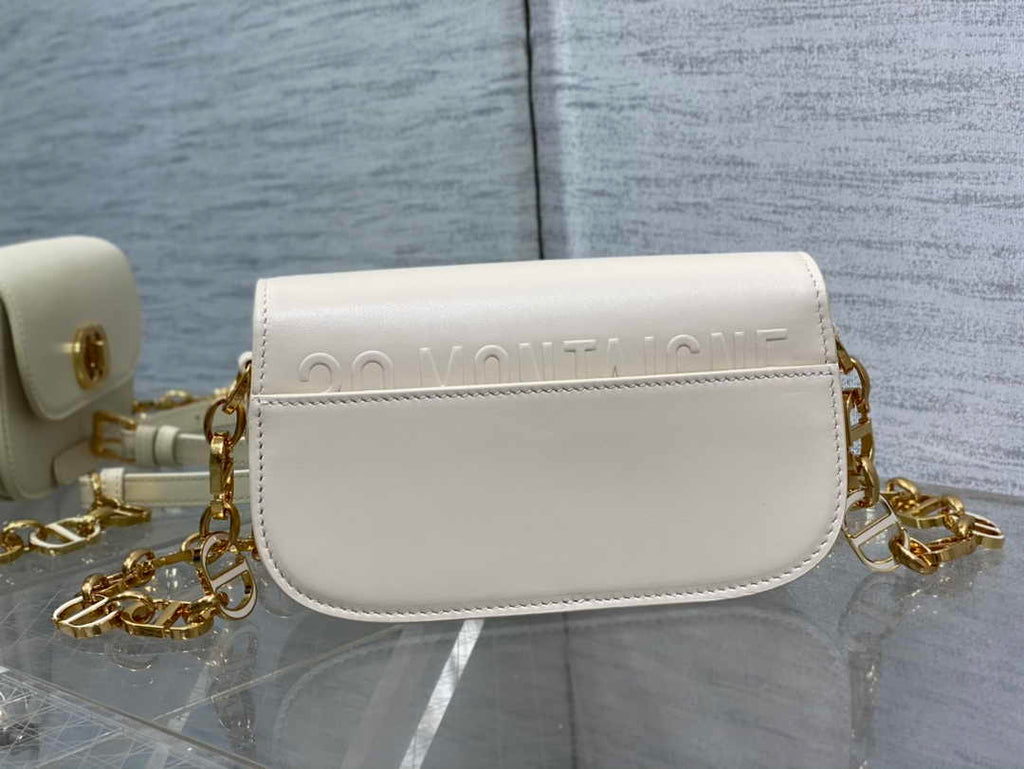 Dior Small 30 Montaigne Avenue Bag White Box Calfskin M9261 - Default Title - View 3