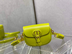 Dior Small Bobby Bag M9317 Lemon Yellow Box Calfskin - Default Title - View 1