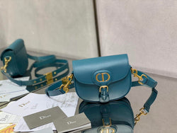 Dior Small Bobby Bag M9317 Dark Blue Box Calfskin - Default Title - View 1