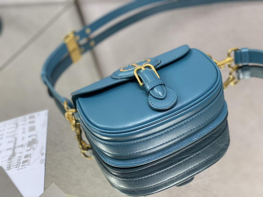 Dior Small Bobby Bag M9317 Dark Blue Box Calfskin - Default Title - View 6