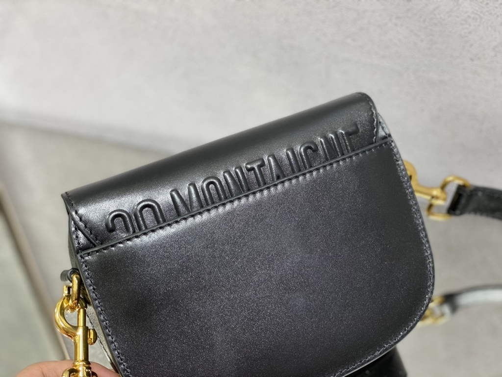 Dior Small Bobby Bag M9317 Black Box Calfskin - Default Title - View 7