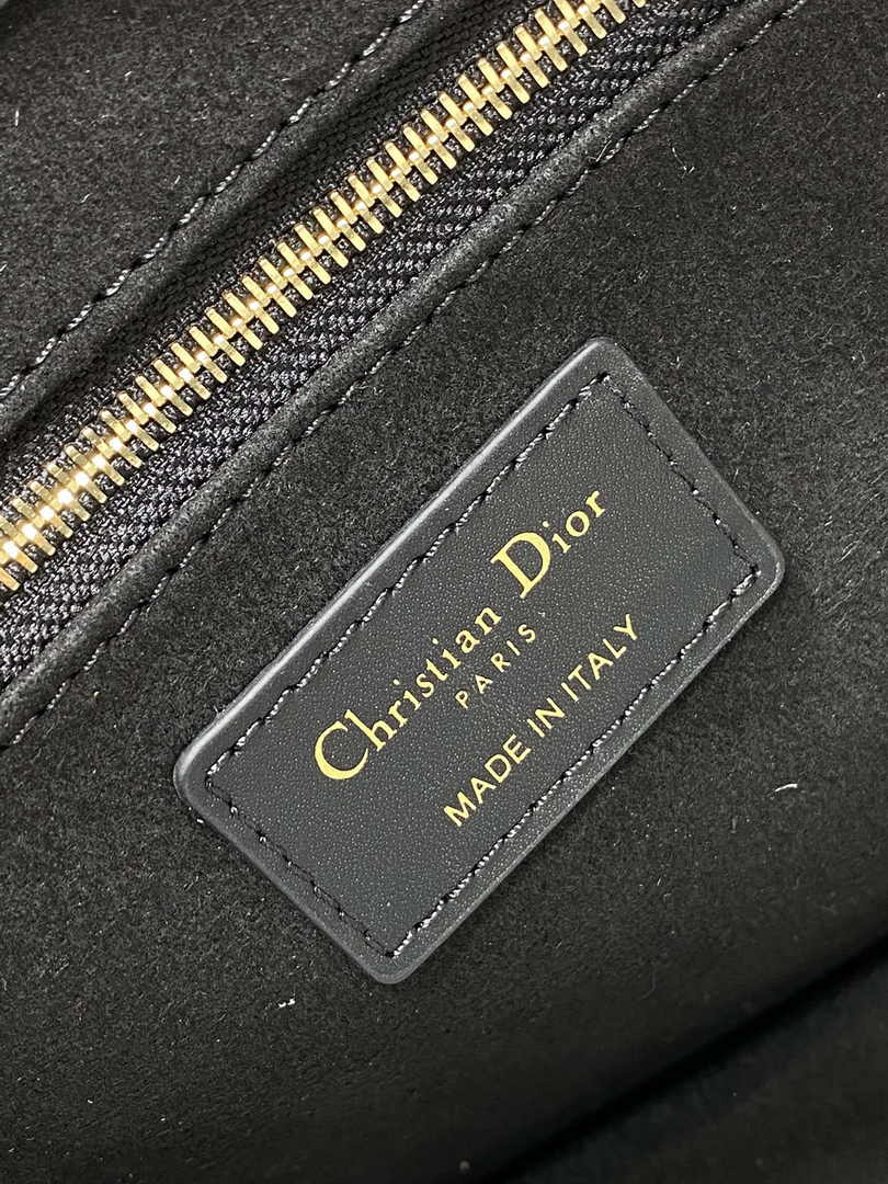 Dior Small Book Tote M1325 Black Macrocannage Calfskin - Default Title - View 9