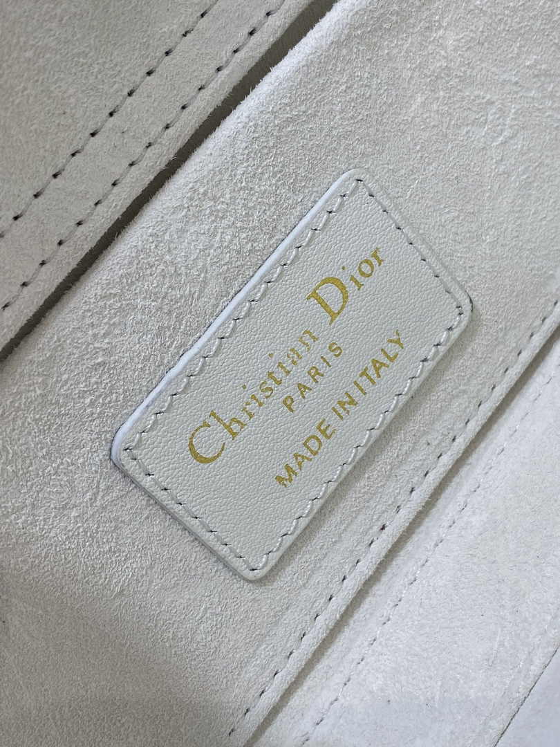 Dior Small Lady D-Joy Bag M0613 White Calfskin E810 - Default Title - View 7