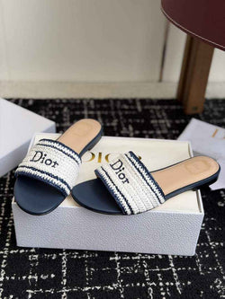 Dioriviera Dior Woven Slide for Women KCO6554 - Default Title - View 1
