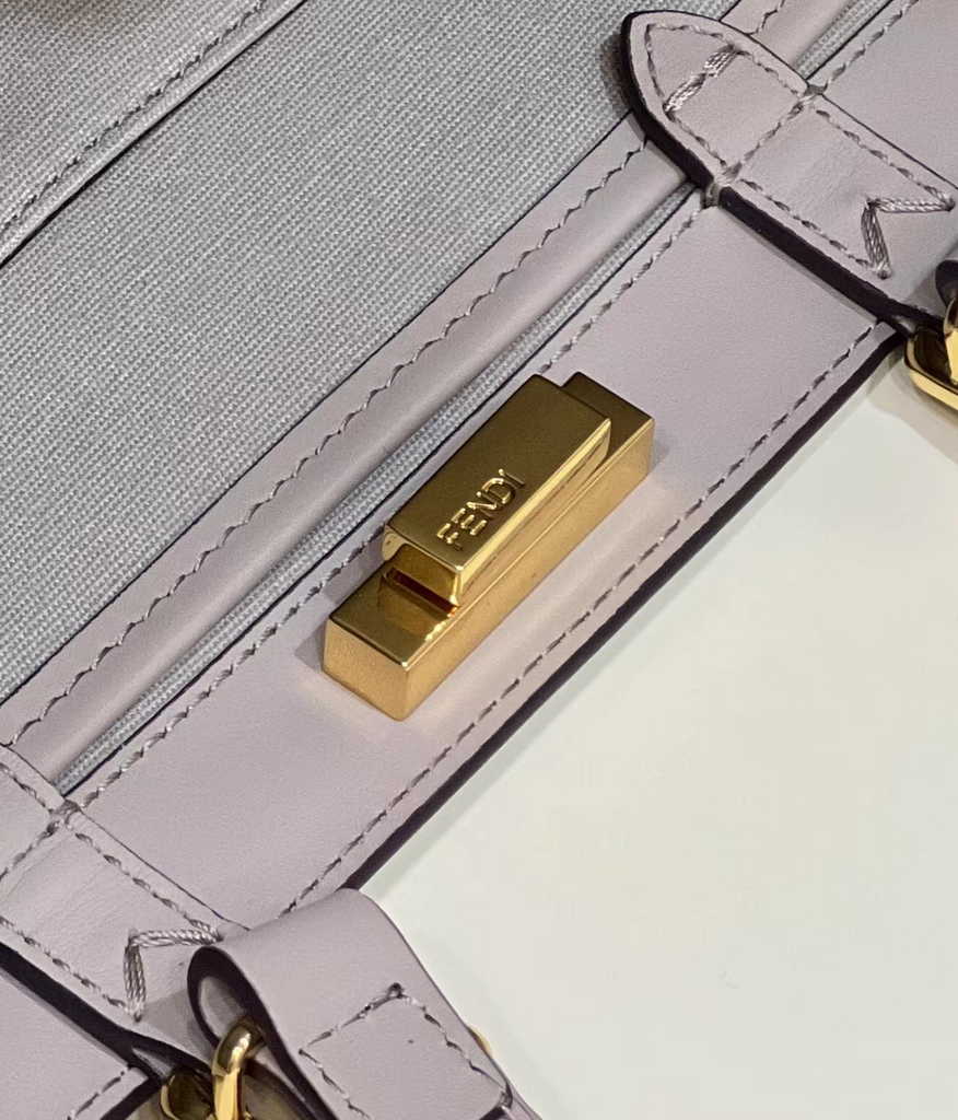 Fendi 8BH374 X-Tote gray canvas shopper with FF embroidery