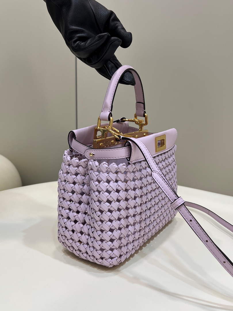 Fendi Peekaboo 8BN244 Mini bag Leather Purple