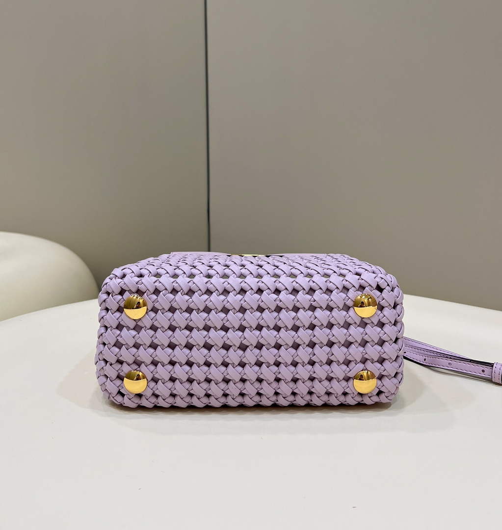 Fendi Peekaboo 8BN244 Mini bag Leather Purple