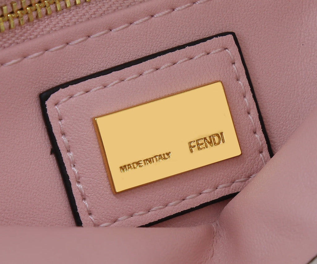 Fendi 8BN244 Peekaboo Mini Selleria Bag Beige