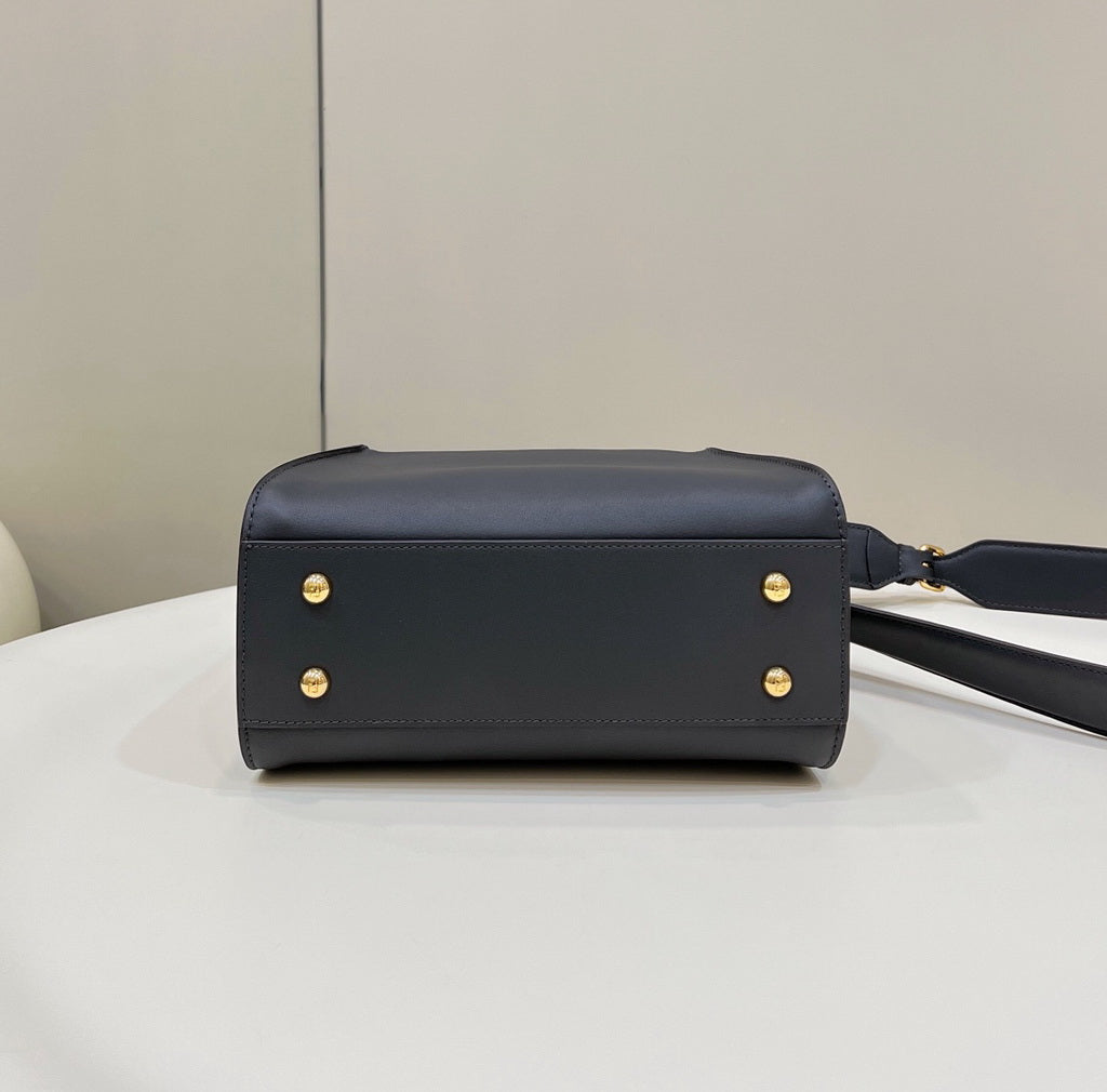 Fendi 8BN244 Peekaboo Mini Dark Gray leather bag 2125CS