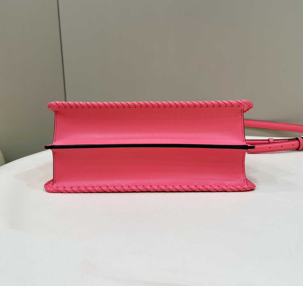Fendi 8BN321 Peekaboo ISeeU Petite Middle Bag Pink Camellia leather