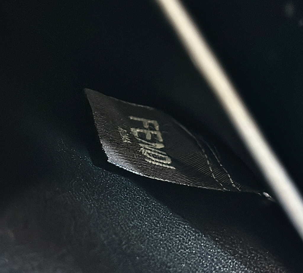 Fendi 8BN327 Peekaboo ISeeU Petite Small Bag Black Camellia leather