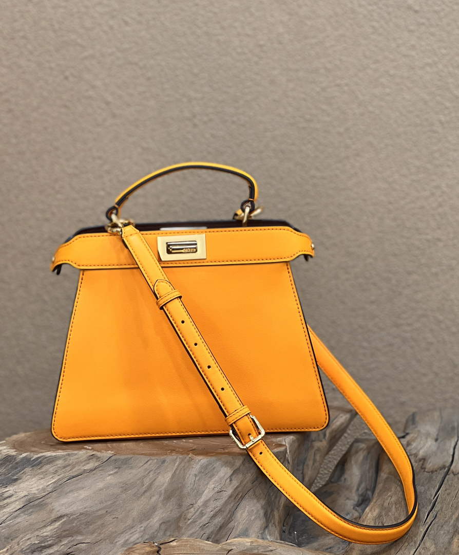 Fendi 8BN327 Peekaboo Iseeu Small Bag Yellow