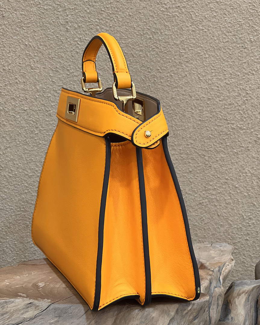 Fendi 8BN327 Peekaboo Iseeu Small Bag Yellow