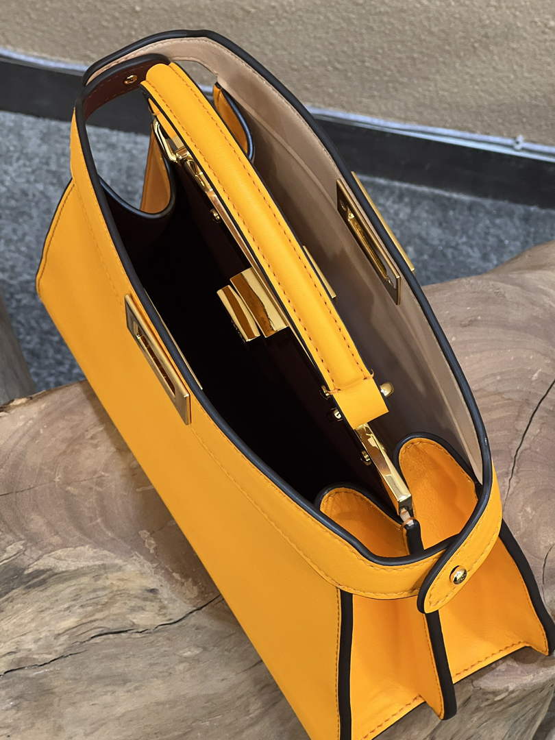 Fendi 8BN327 Peekaboo Iseeu Small Bag Yellow