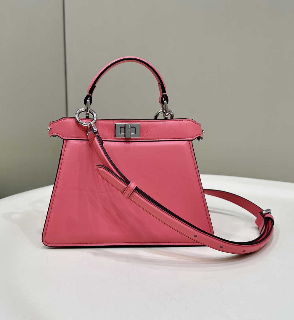 Fendi 8BN335 Peekaboo ISeeU Petite Padded Nappa Leather Bag Plum