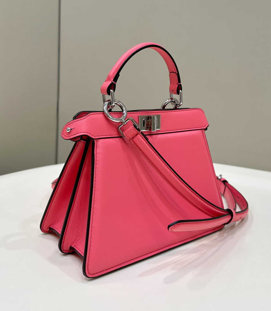 Fendi 8BN335 Peekaboo ISeeU Petite Padded Nappa Leather Bag Plum