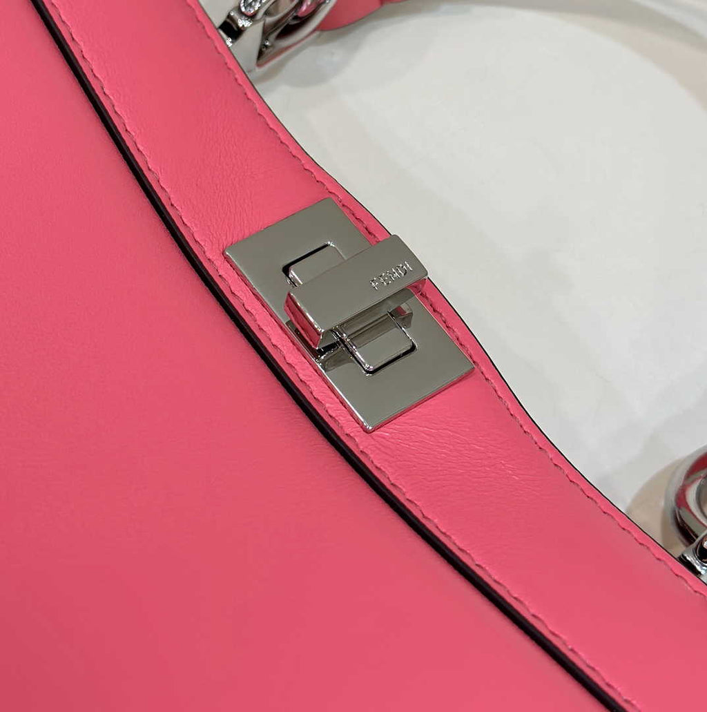 Fendi 8BN335 Peekaboo ISeeU Petite Padded Nappa Leather Bag Plum