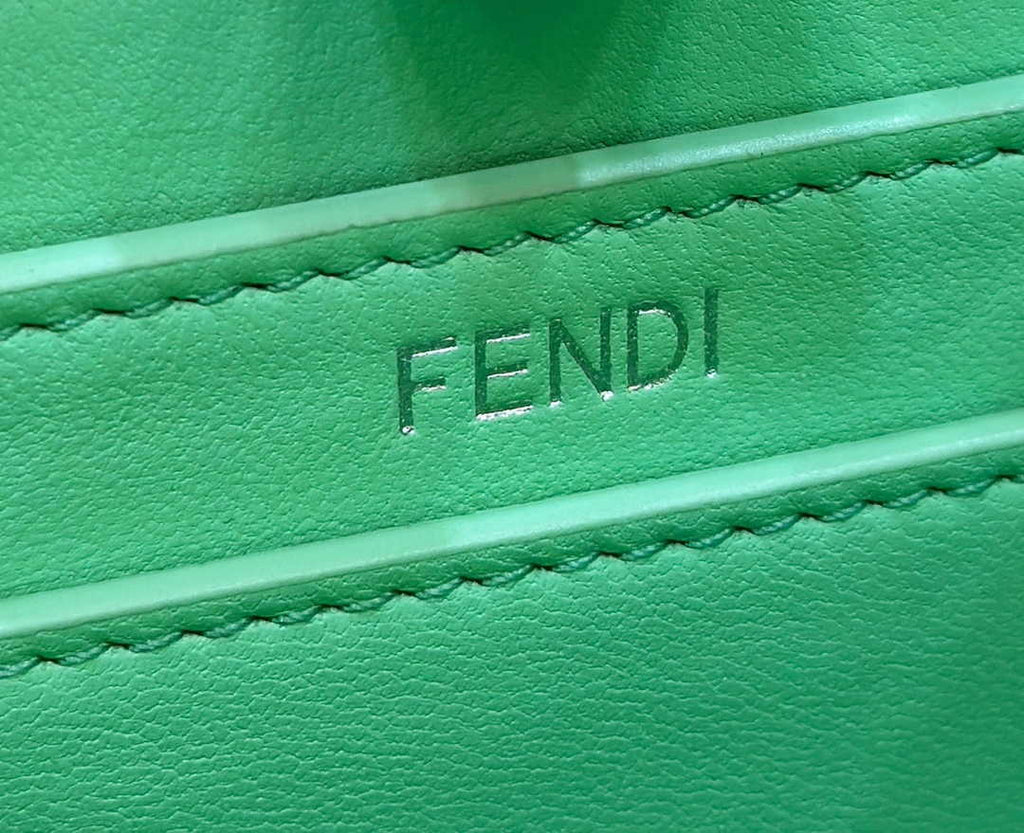 Fendi 8BN335 Peekaboo ISeeU Petite Padded Nappa Leather Bag light green