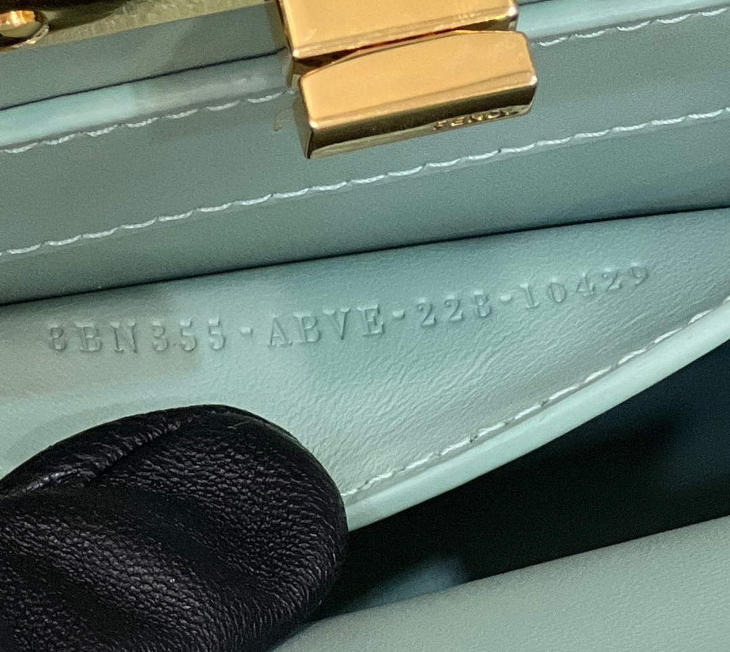 Fendi 8BN335 Peekaboo ISeeU Petite Padded Nappa Leather Bag Light Blue