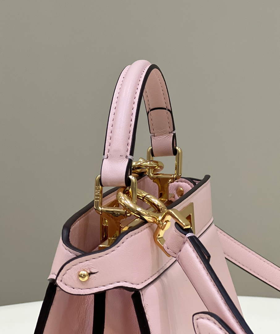 Fendi 8BN335 Peekaboo ISeeU Petite Padded Nappa Leather Bag Pink