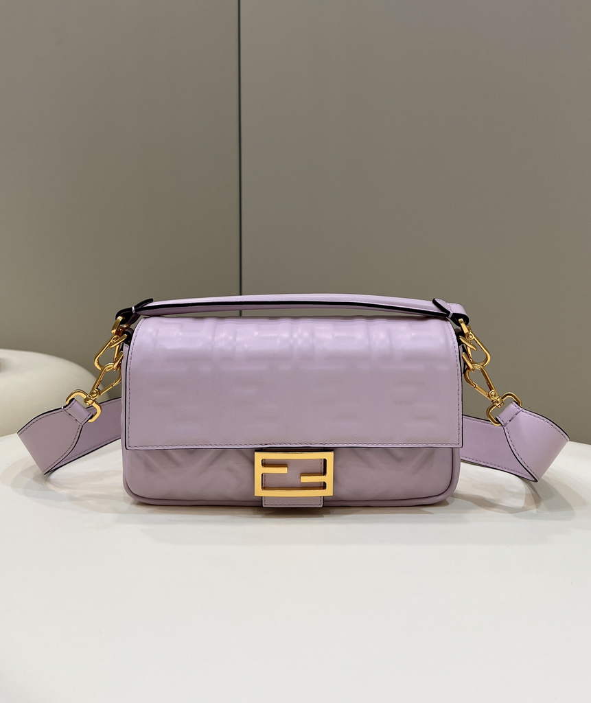 Fendi 8BR600 Baguette Light Purple leather bag