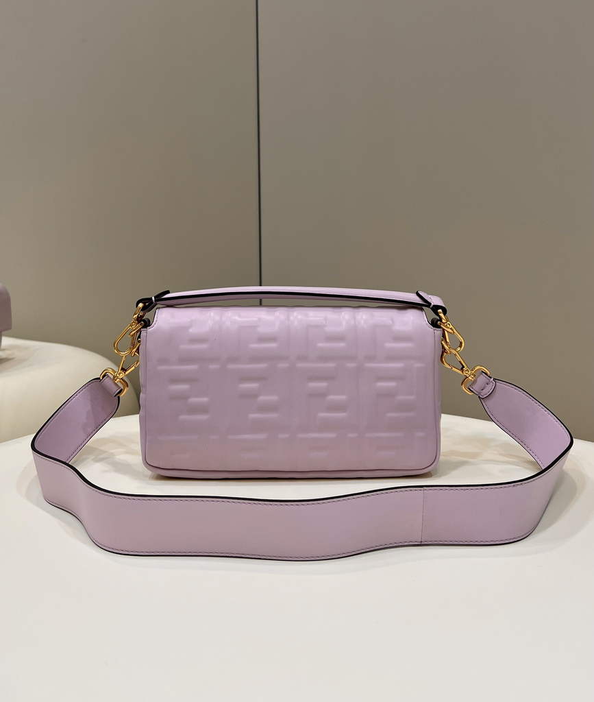 Fendi 8BR600 Baguette Light Purple leather bag