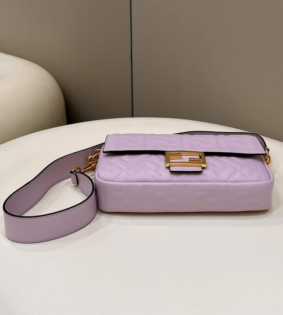 Fendi 8BR600 Baguette Light Purple leather bag