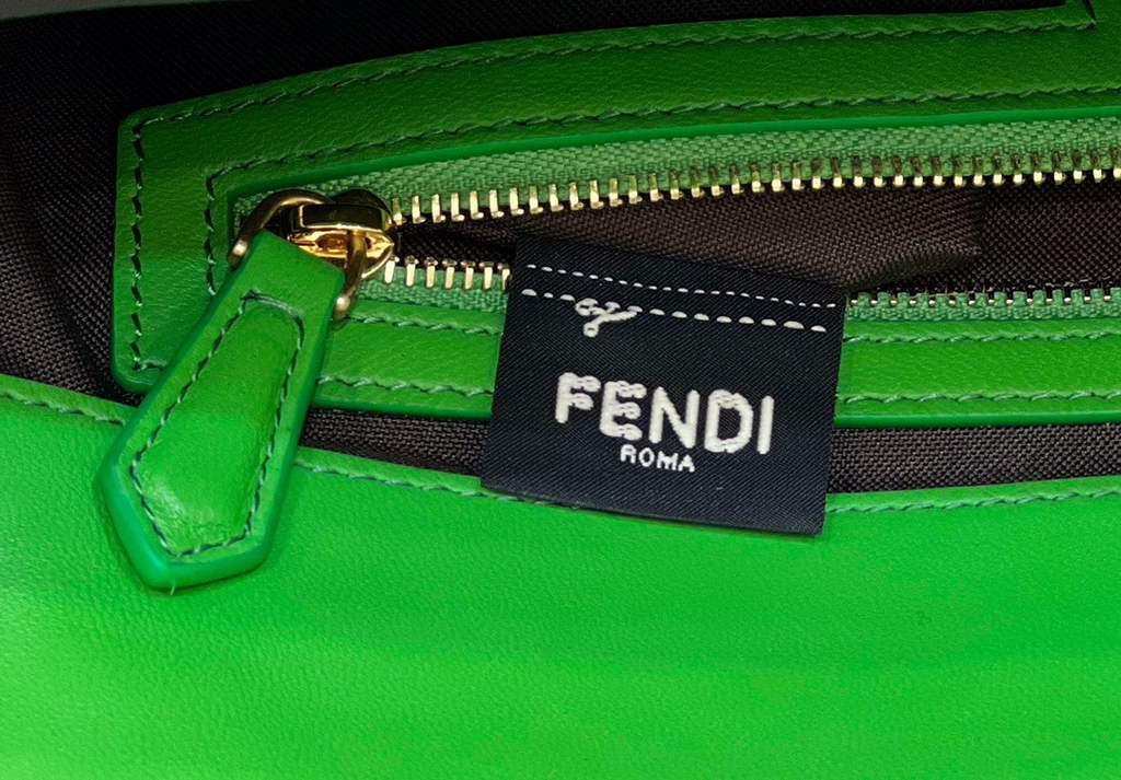 Fendi 8BR600 Baguette Dark Green leather bag