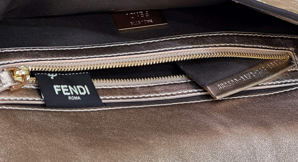 Fendi 8BR771 Baguette Large Rose Gold leather bag