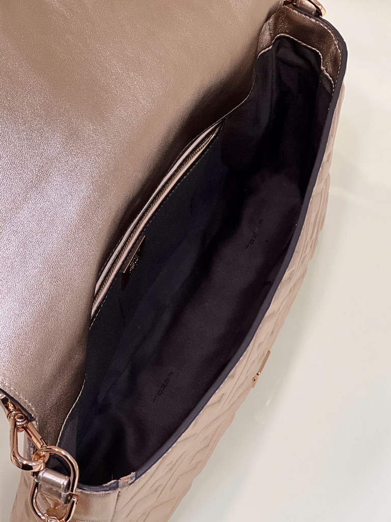 Fendi 8BR771 Baguette Large Rose Gold leather bag