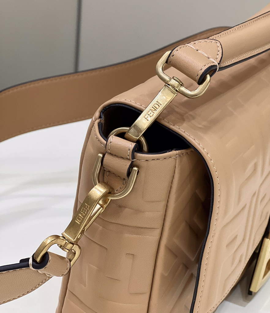 Fendi 8BR771 Baguette Large Dark Beige leather bag
