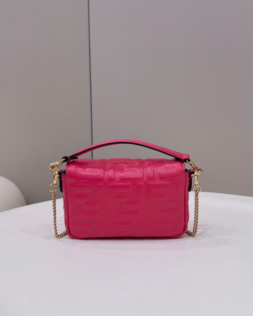 Fendi 8BS017 Baguette Mini Plum leather bag