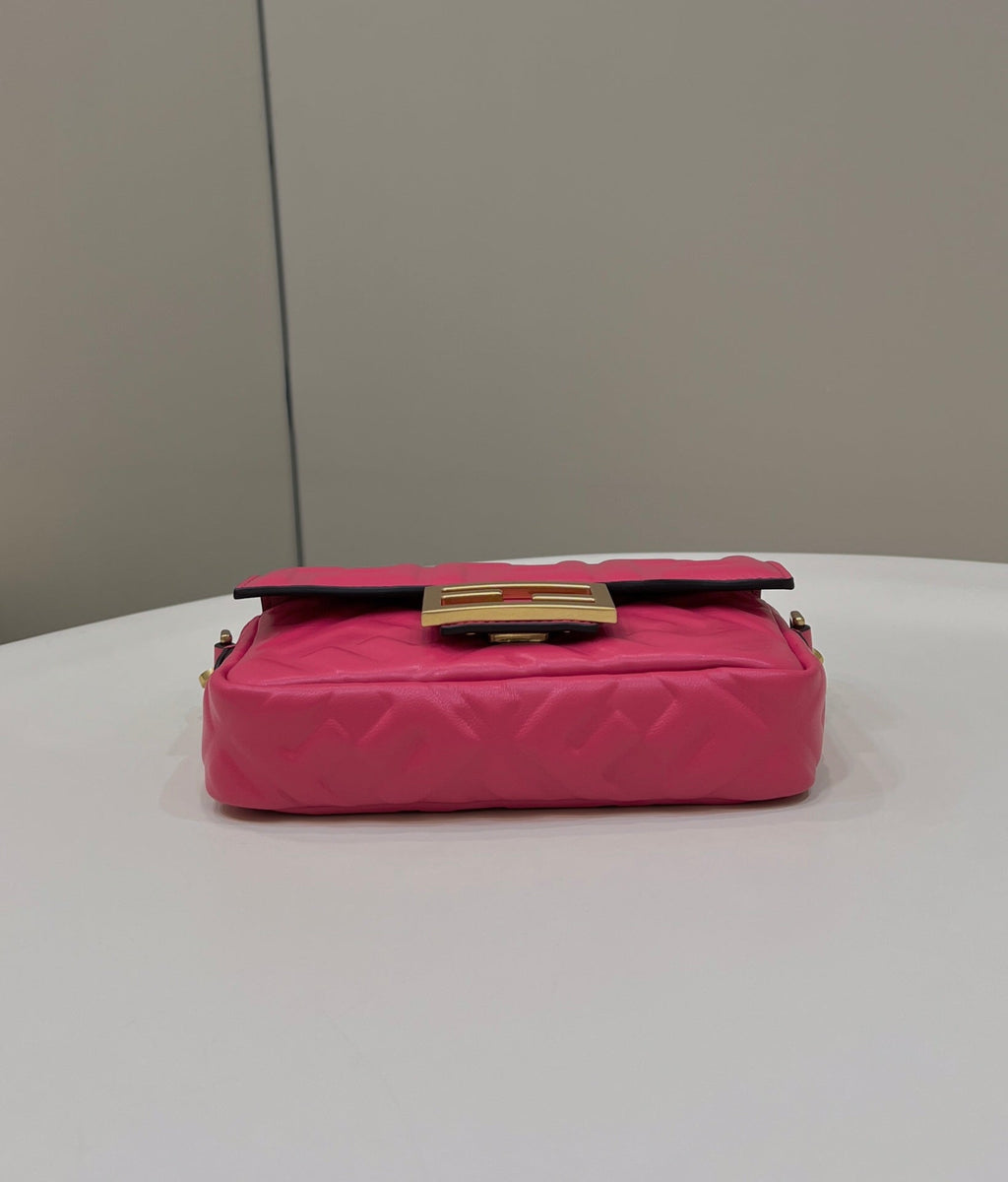 Fendi 8BS017 Baguette Mini Plum leather bag