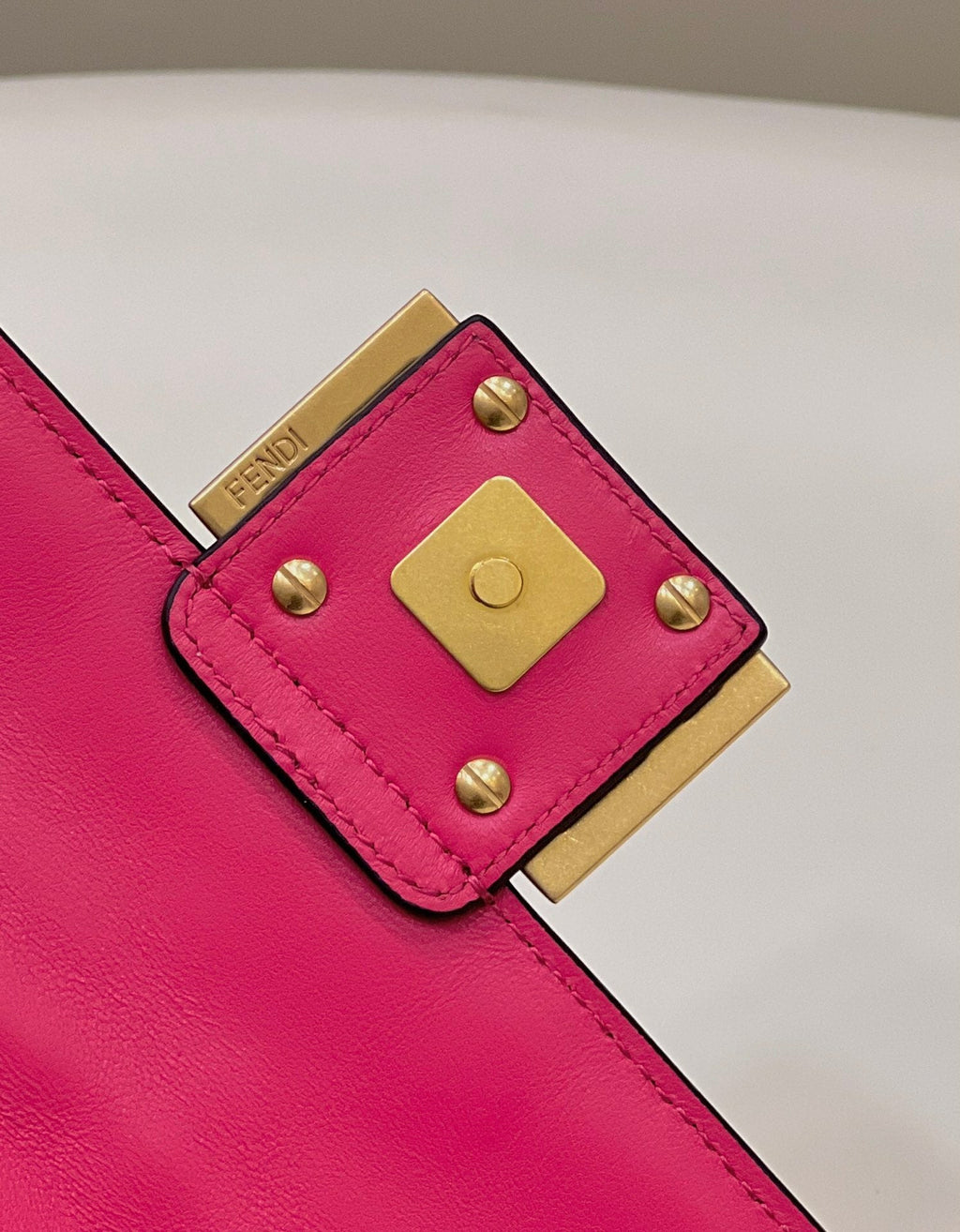 Fendi 8BS017 Baguette Mini Plum leather bag