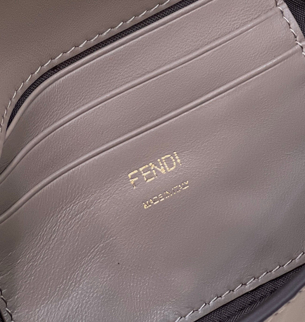 Fendi 8BS017 Baguette Mini leather bag gray