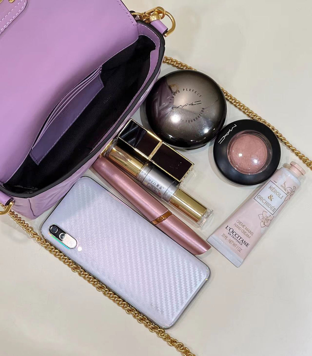 Fendi 8BS017 Baguette Mini leather bag light purple