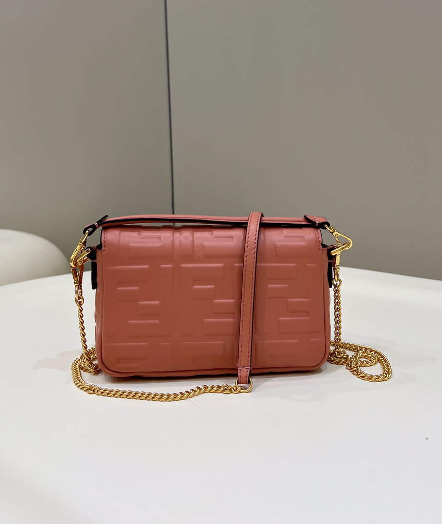 Fendi 8BS017 Baguette Mini Pink nappa leather bag