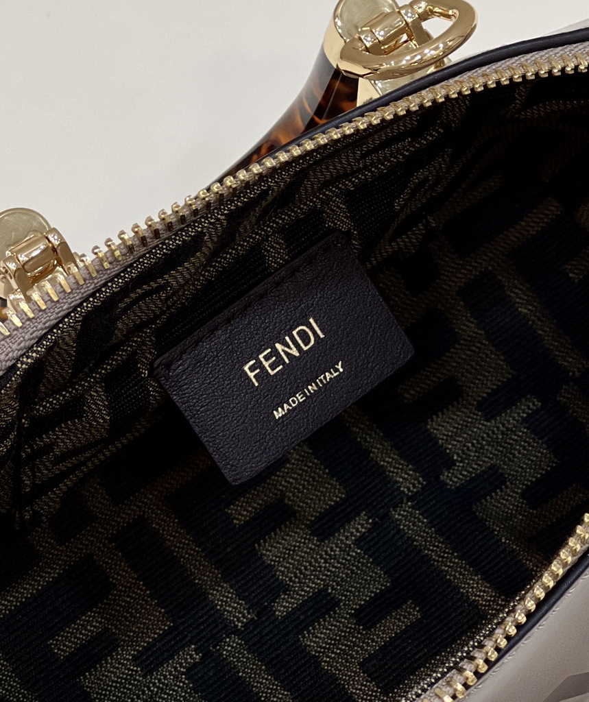 Fendi 8BS067 By The Way Mini Small dove gray leather Boston bag