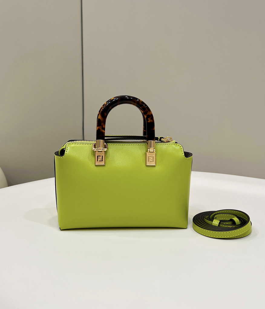 Fendi 8BS067 By The Way Mini Small Acid green leather Boston bag