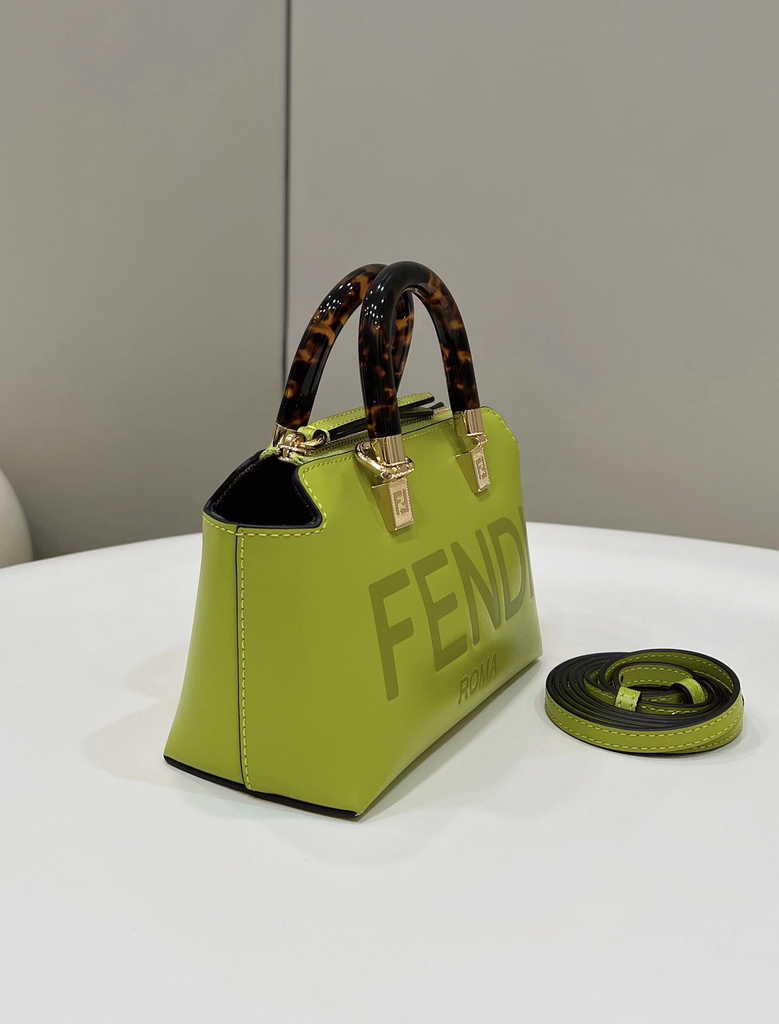 Fendi 8BS067 By The Way Mini Small Acid green leather Boston bag