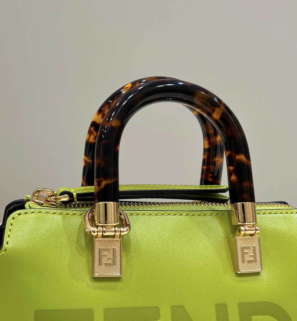 Fendi 8BS067 By The Way Mini Small Acid green leather Boston bag